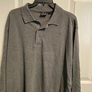 Jos. A. Bank Large Long Sleeve Gray Men's Polo - Brand New